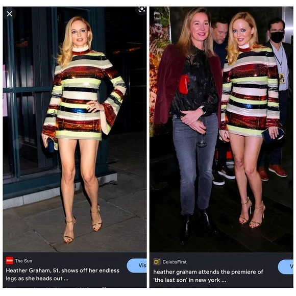 Alice + Olivia Mailynn Sequin Striped Multicolored Mini Dress - Picture 6 of 16